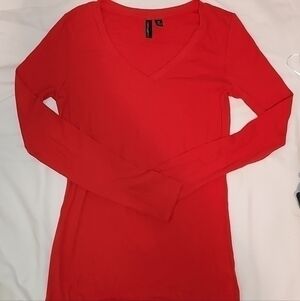 Cynthia Rowley V Neck Long Sleeve Top